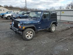 Salvage cars for sale at York Haven, PA auction: 2000 Jeep Wrangler / TJ SE