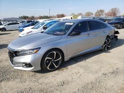 Salvage cars for sale at Sacramento, CA auction: 2021 Honda Accord Sport SE