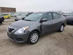 Salvage cars for sale at Kansas City, KS auction: 2017 Nissan Versa S