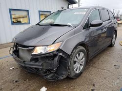 Salvage cars for sale at Pekin, IL auction: 2015 Honda Odyssey EXL