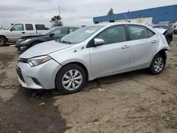 Salvage cars for sale at Woodhaven, MI auction: 2016 Toyota Corolla L