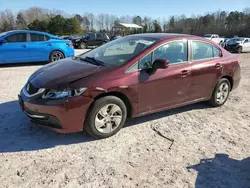 Salvage cars for sale at Charles City, VA auction: 2013 Honda Civic LX