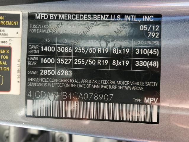 2012 Mercedes-Benz ML 350 4matic