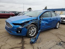 Salvage cars for sale at Woodhaven, MI auction: 2019 Ford Fusion SE