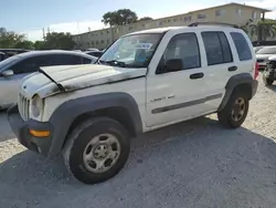 Salvage cars for sale at Opa Locka, FL auction: 2002 Jeep Liberty Sport