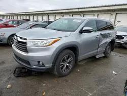 Salvage cars for sale at Louisville, KY auction: 2016 Toyota Highlander XLE