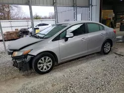 Salvage cars for sale at Rogersville, MO auction: 2012 Honda Civic LX