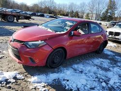 Salvage cars for sale from Copart North Billerica, MA: 2015 Toyota Corolla L