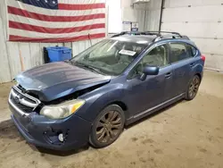 Salvage cars for sale at Lyman, ME auction: 2012 Subaru Impreza Sport Limited