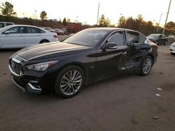 Salvage cars for sale at Gaston, SC auction: 2019 Infiniti Q50 Luxe