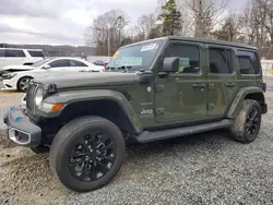 Salvage cars for sale at Concord, NC auction: 2023 Jeep Wrangler Sahara 4XE