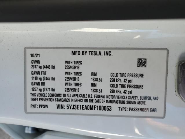 2021 Tesla Model 3