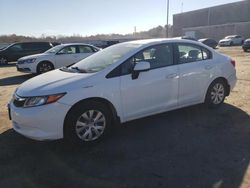 Salvage cars for sale at Fredericksburg, VA auction: 2012 Honda Civic LX