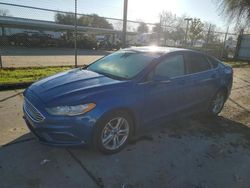 Salvage cars for sale at Sacramento, CA auction: 2018 Ford Fusion SE