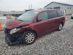 Salvage cars for sale at Barberton, OH auction: 2012 Toyota Sienna XLE