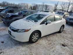 Salvage cars for sale from Copart Central Square, NY: 2012 Honda Civic LX