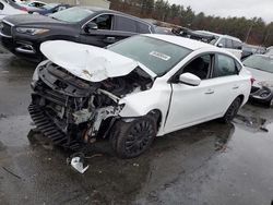 Salvage cars for sale at Exeter, RI auction: 2017 Nissan Sentra S