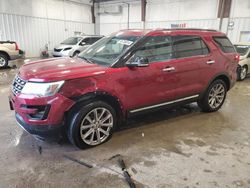 Salvage cars for sale at Franklin, WI auction: 2016 Ford Explorer Limited