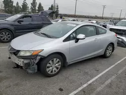 Salvage cars for sale at Rancho Cucamonga, CA auction: 2012 Honda Civic LX