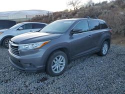 Salvage cars for sale at Reno, NV auction: 2015 Toyota Highlander LE