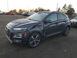 Salvage cars for sale at Denver, CO auction: 2018 Hyundai Kona Limited