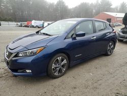 Salvage cars for sale at Mendon, MA auction: 2019 Nissan Leaf S