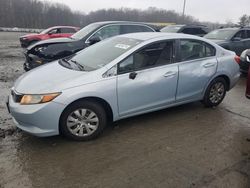 Salvage cars for sale at auction: 2012 Honda Civic LX