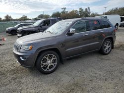 Salvage cars for sale at Riverview, FL auction: 2021 Jeep Grand Cherokee Overland