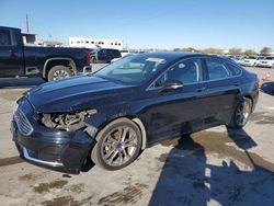 Salvage cars for sale at Grand Prairie, TX auction: 2019 Ford Fusion SEL