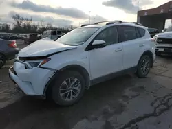 Salvage cars for sale at Fort Wayne, IN auction: 2017 Toyota Rav4 HV LE