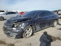 Chevrolet Malibu ls salvage cars for sale: 2018 Chevrolet Malibu LS