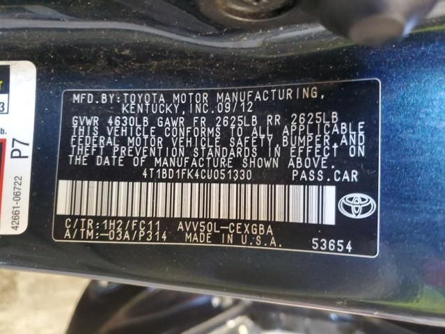 2012 Toyota Camry Hybrid