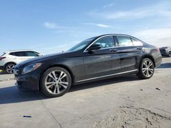 Salvage cars for sale from Copart Grand Prairie, TX: 2016 Mercedes-Benz C 300 4matic