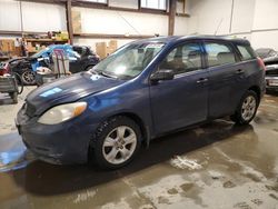 Salvage cars for sale from Copart Nisku, AB: 2003 Toyota Corolla Matrix XR