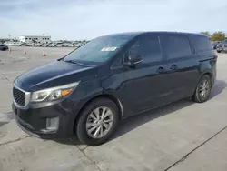 Salvage cars for sale at Grand Prairie, TX auction: 2015 KIA Sedona L