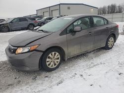 Salvage cars for sale at Wayland, MI auction: 2012 Honda Civic LX