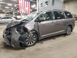 Salvage cars for sale from Copart Blaine, MN: 2018 Toyota Sienna XLE