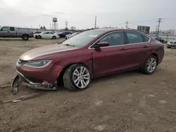 Salvage cars for sale at Chicago Heights, IL auction: 2015 Chrysler 200 Limited