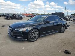 Salvage cars for sale at Homestead, FL auction: 2016 Audi A6 Premium Plus