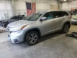 Salvage cars for sale at Mcfarland, WI auction: 2015 Toyota Highlander XLE