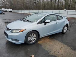 Salvage cars for sale at Glassboro, NJ auction: 2012 Honda Civic LX