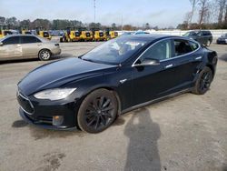 Salvage cars for sale at Dunn, NC auction: 2015 Tesla Model S 70D