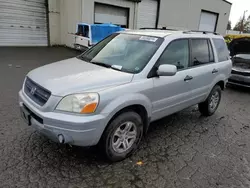 Salvage cars for sale at Woodburn, OR auction: 2003 Honda Pilot EXL