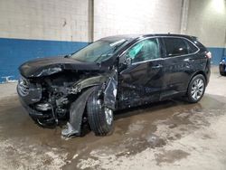 Salvage cars for sale at Woodhaven, MI auction: 2019 Ford Edge Titanium