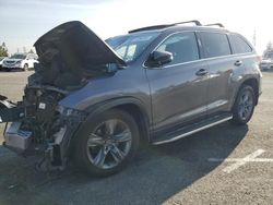 Salvage cars for sale at Rancho Cucamonga, CA auction: 2017 Toyota Highlander Limited