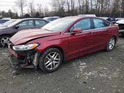 Salvage cars for sale from Copart Waldorf, MD: 2016 Ford Fusion SE