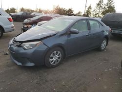 Salvage cars for sale at Denver, CO auction: 2016 Toyota Corolla ECO